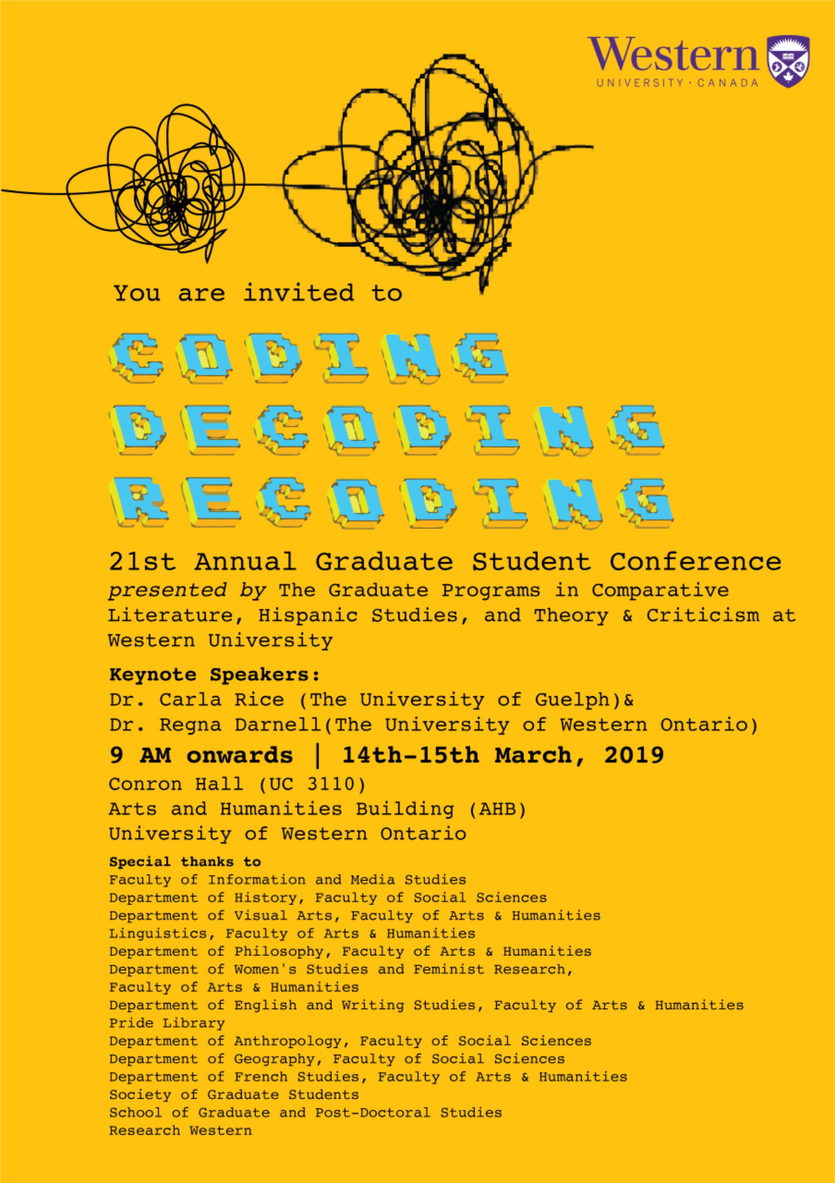 2019 Coding Decoding Recoding poster